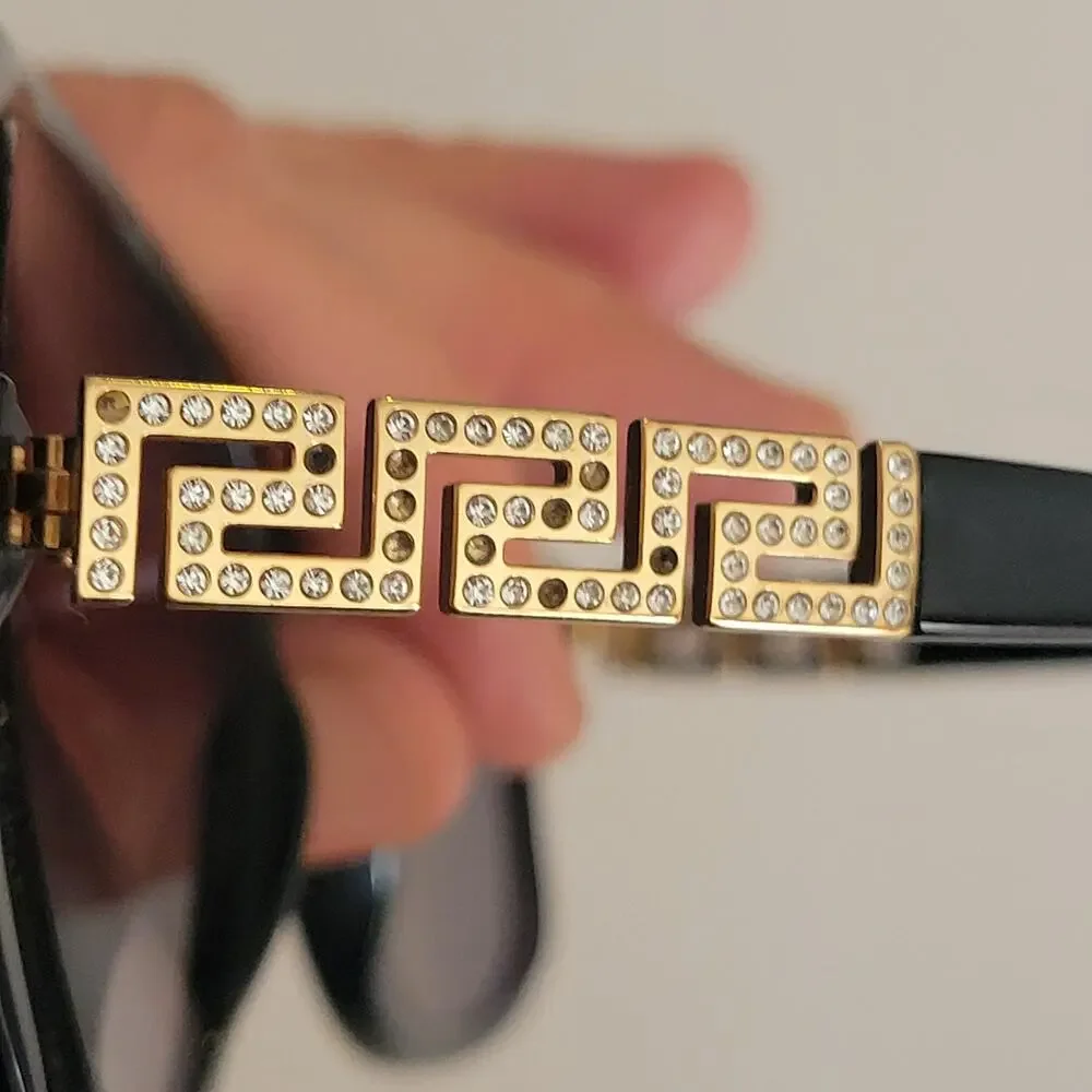 Versace MOD 4271-B GB1 8G Black Gold Butterfly Sunglasses with Case 58x17x135